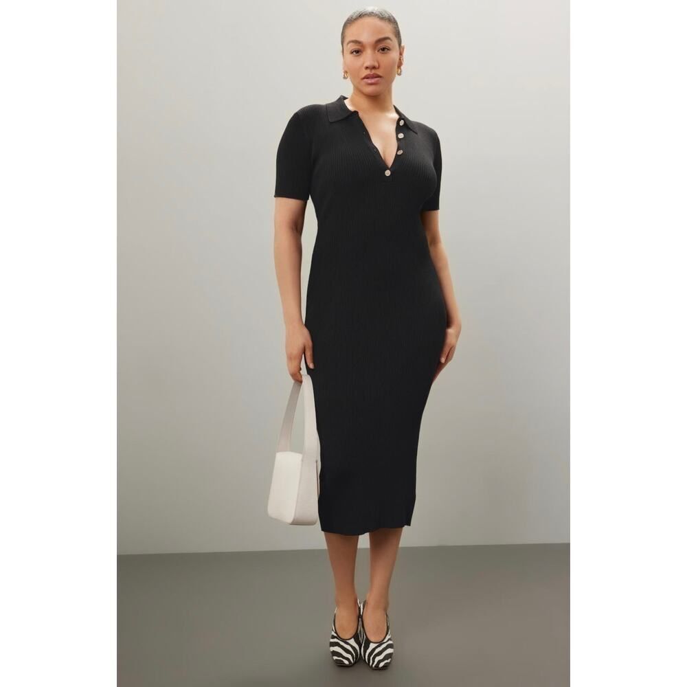 MICHAEL KORS
Black Polo Midi Dress💚